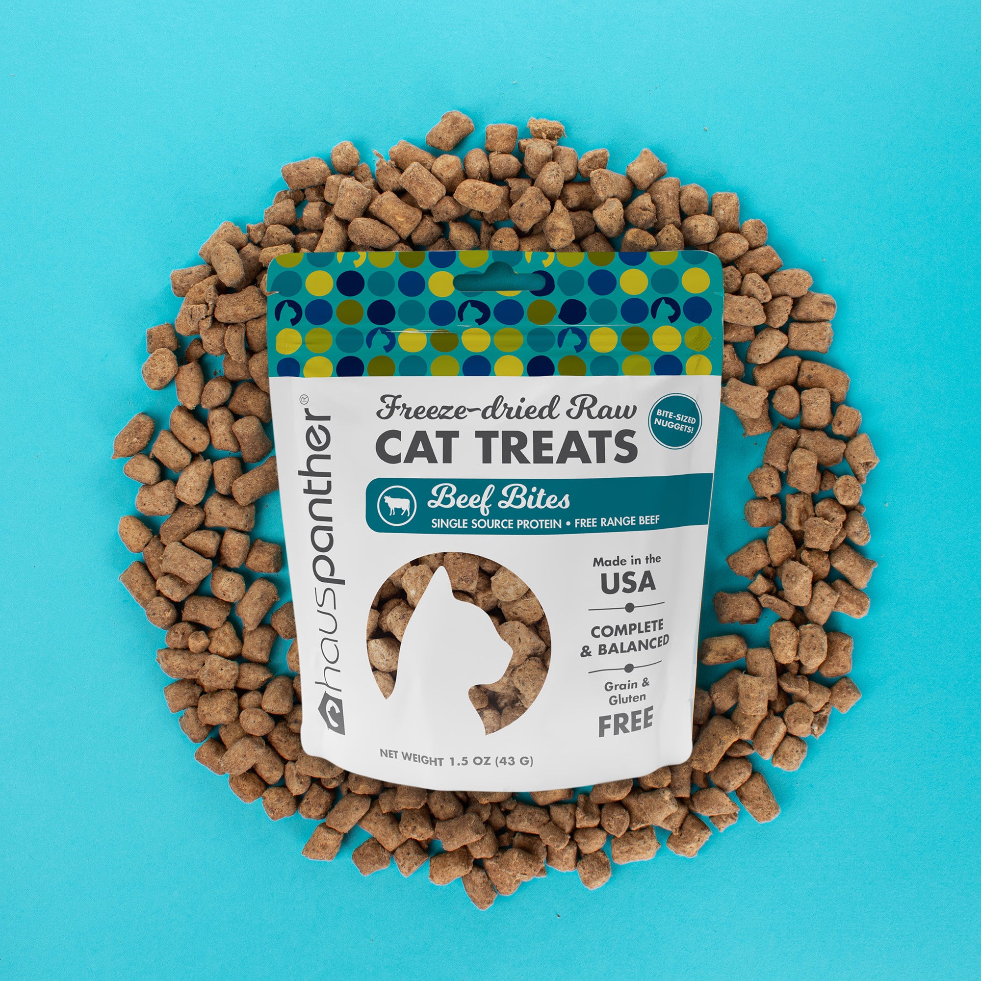 Bites Freeze dried Raw Cat Treats 1.5 oz by Hauspanther