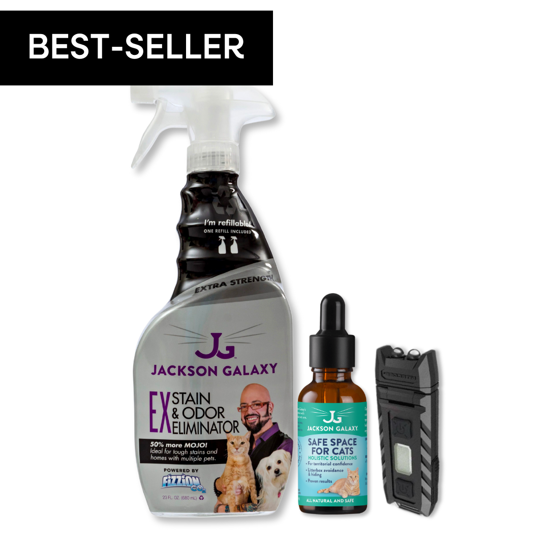 Urine Luck Cat Bundle: EX Stain & Odor, Safe Space for Cats, & Mini Blacklight