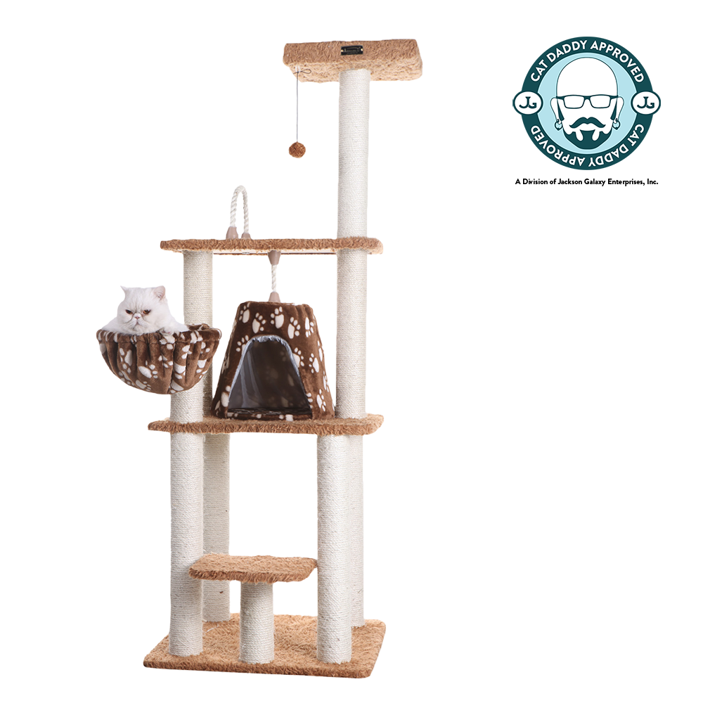 64-inch Ultra-Thick Faux Fur Cat Tree, Chocolate by Armarkat