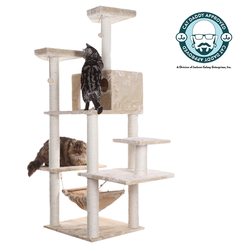 Classic 72-inch Faux Fur Cat Tree, Beige by Armarkat