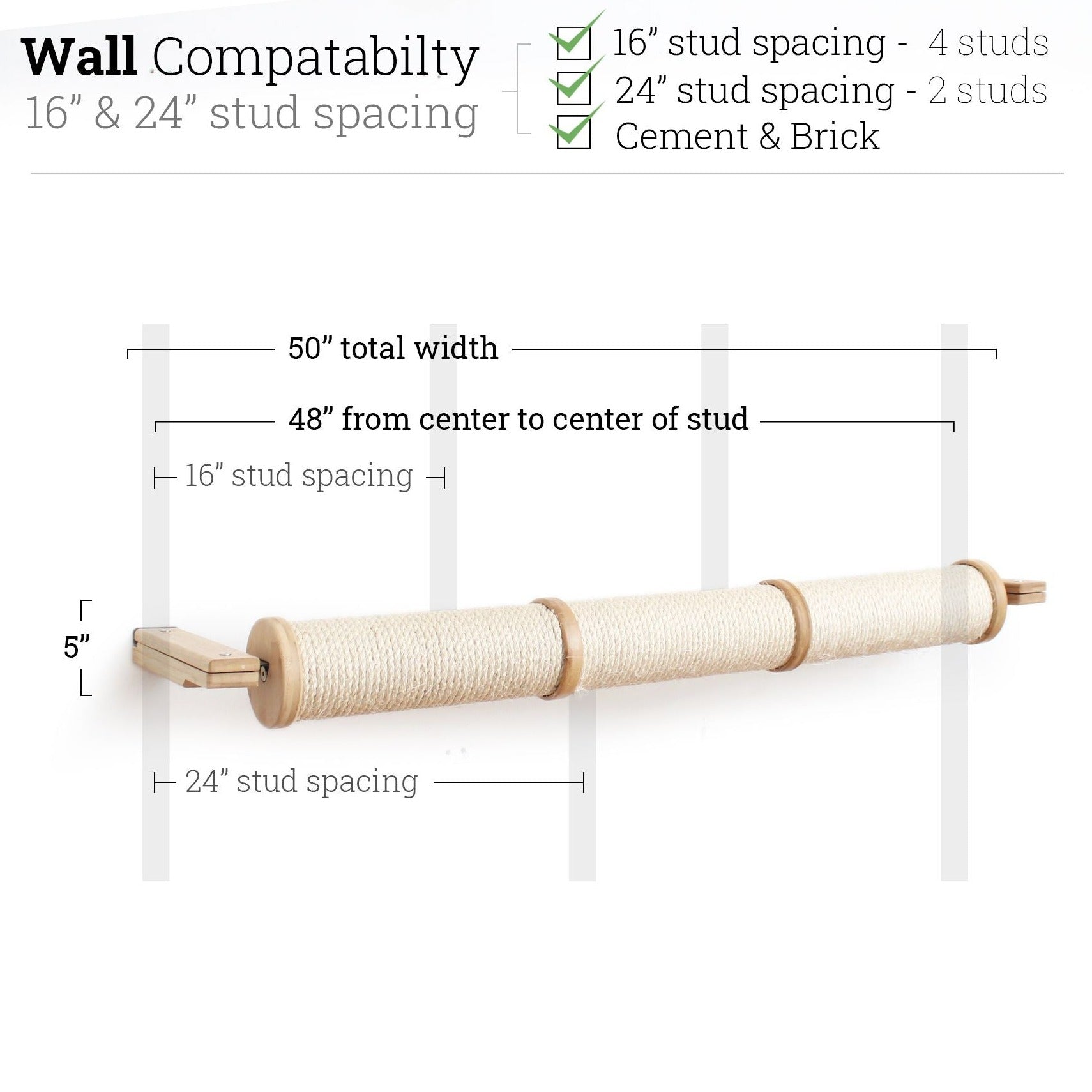 Horizontal Scratching Post (Cat Wall Scratcher) by Catastrophic Creations