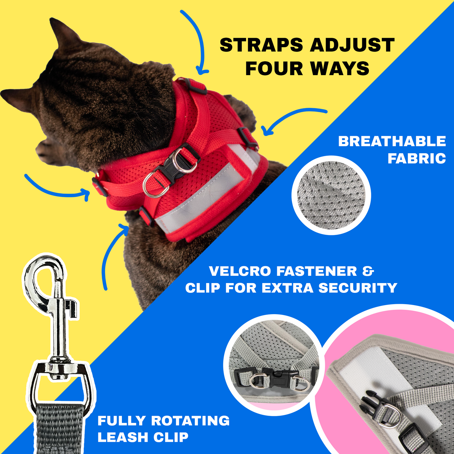 "The True Adventurer" Reflective Cat & Kitten Harness and Leash