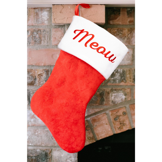 "Meow" Cat Christmas Stocking by Pearhead