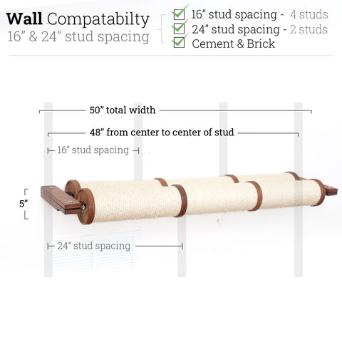 Horizontal Scratching Post (Cat Wall Scratcher) by Catastrophic Creations