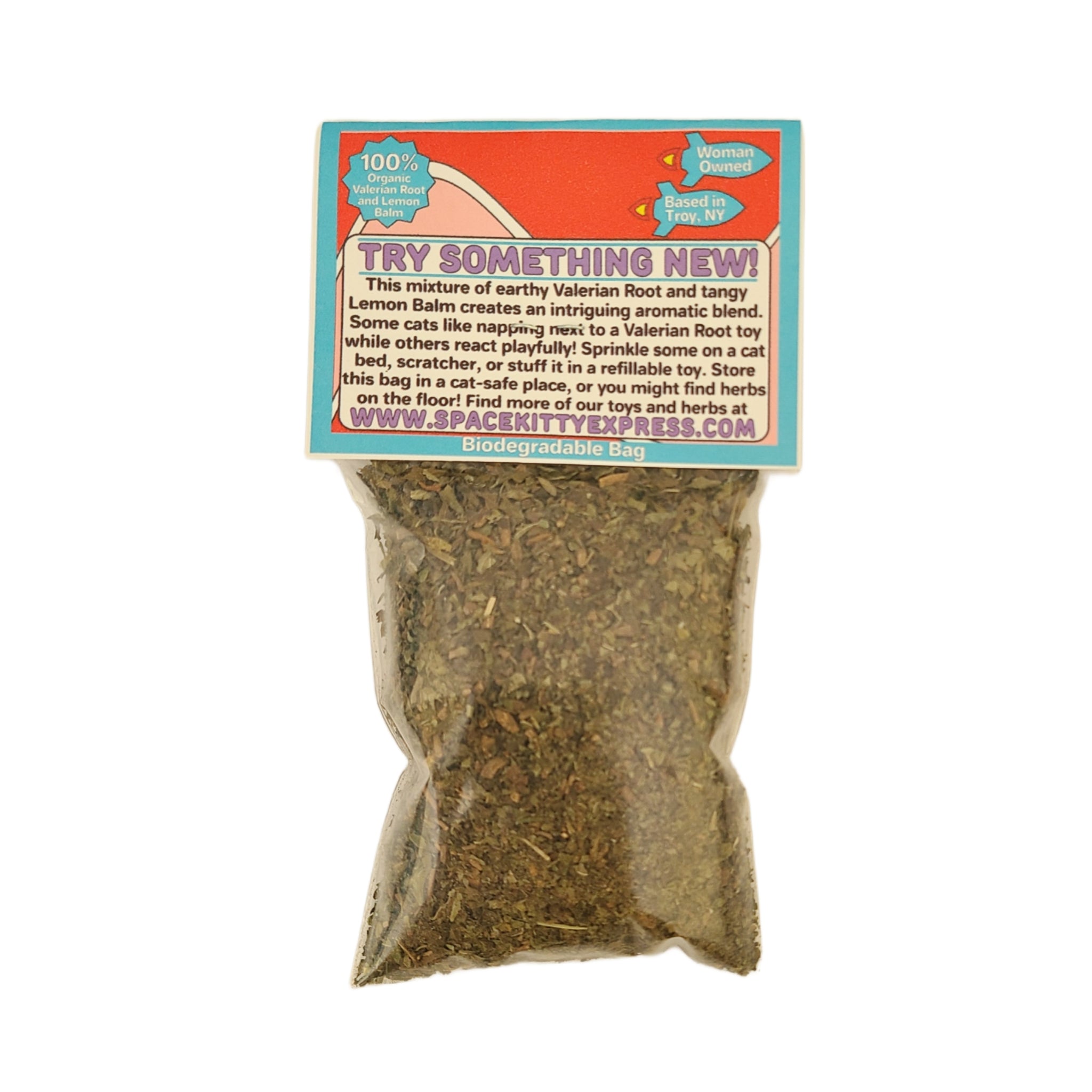 Organic Valerian Root and Organic Lemon Balm Mix by Space Kitty Express