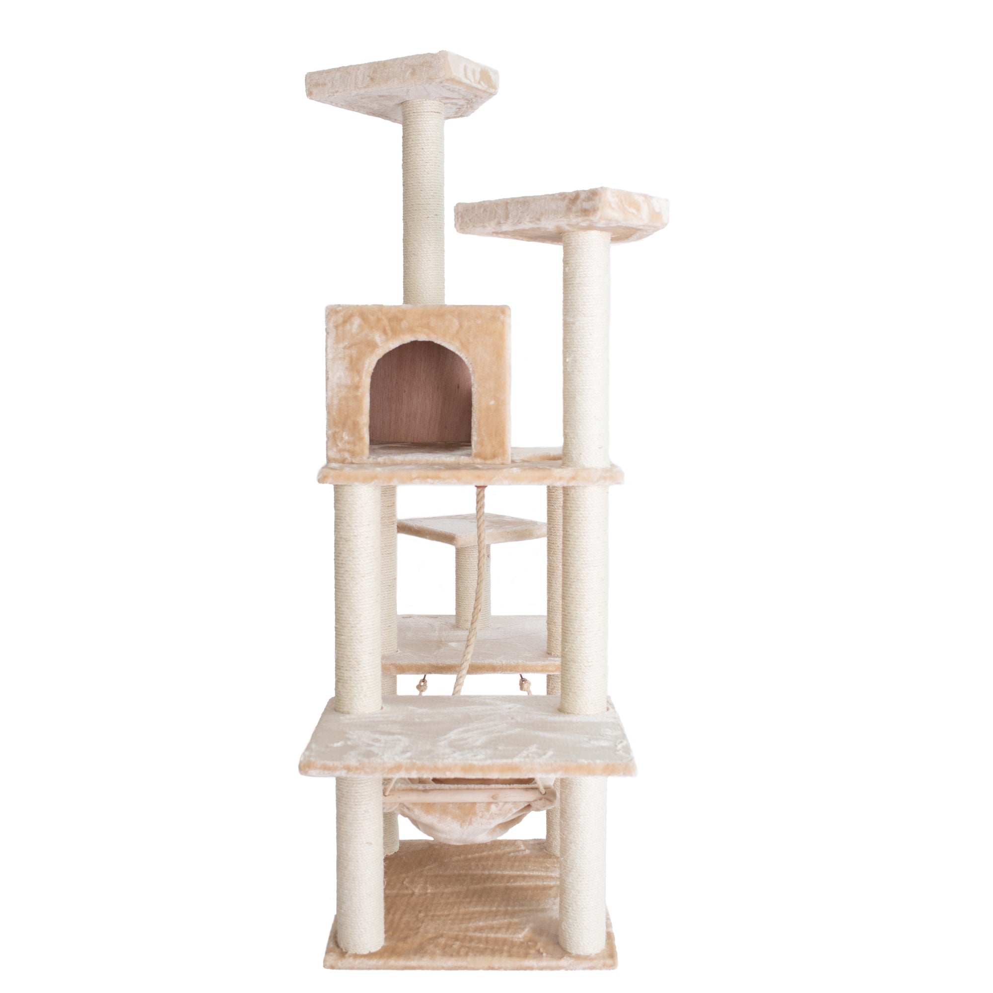 Classic 72-inch Faux Fur Cat Tree, Beige by Armarkat