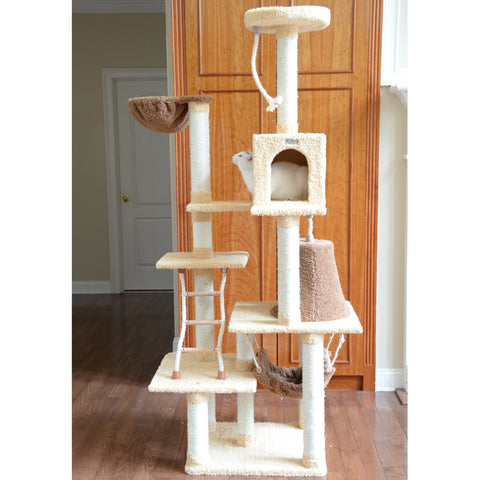 Premium 78-inch Ultra-Soft Faux Fleece Cat Tree, Goldenrod by Armarkat