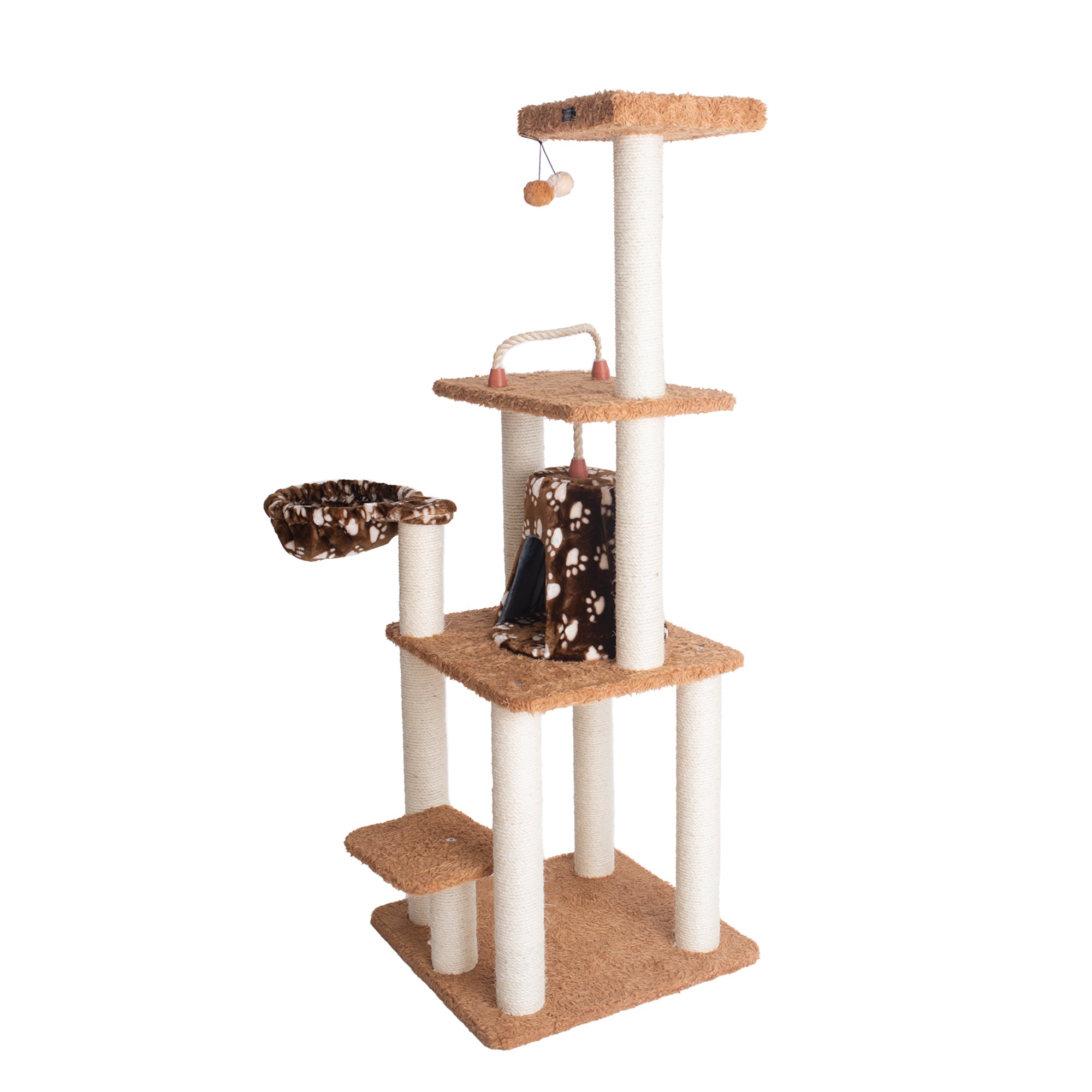 64-inch Ultra-Thick Faux Fur Cat Tree, Chocolate by Armarkat