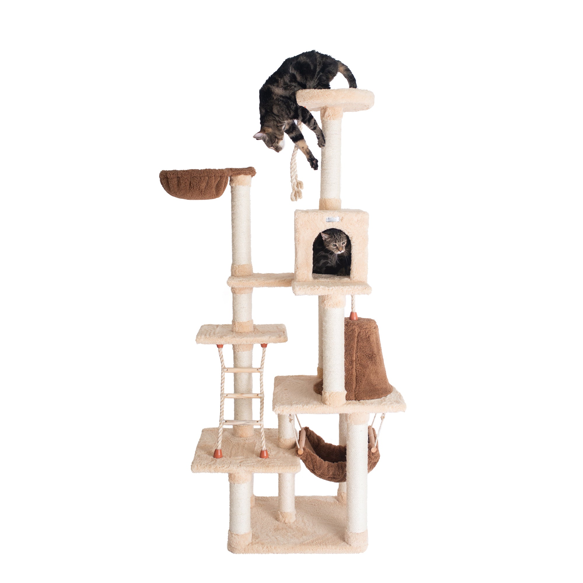 Premium 78-inch Ultra-Soft Faux Fleece Cat Tree, Goldenrod by Armarkat