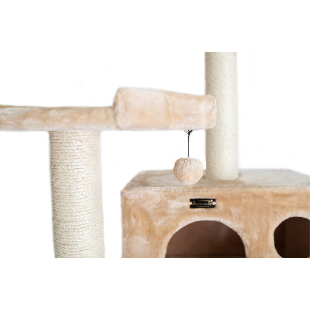 Classic 72-inch Faux Fur Cat Tree, Beige by Armarkat